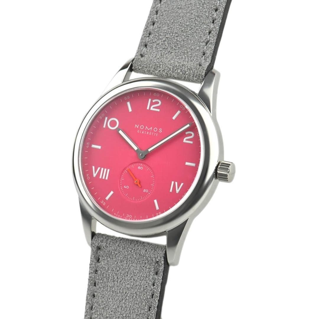 NOMOS GLASHÜTTE CLUB CL1A1DP138CP 38.5mm Wristwatch Dial color Pink with Box