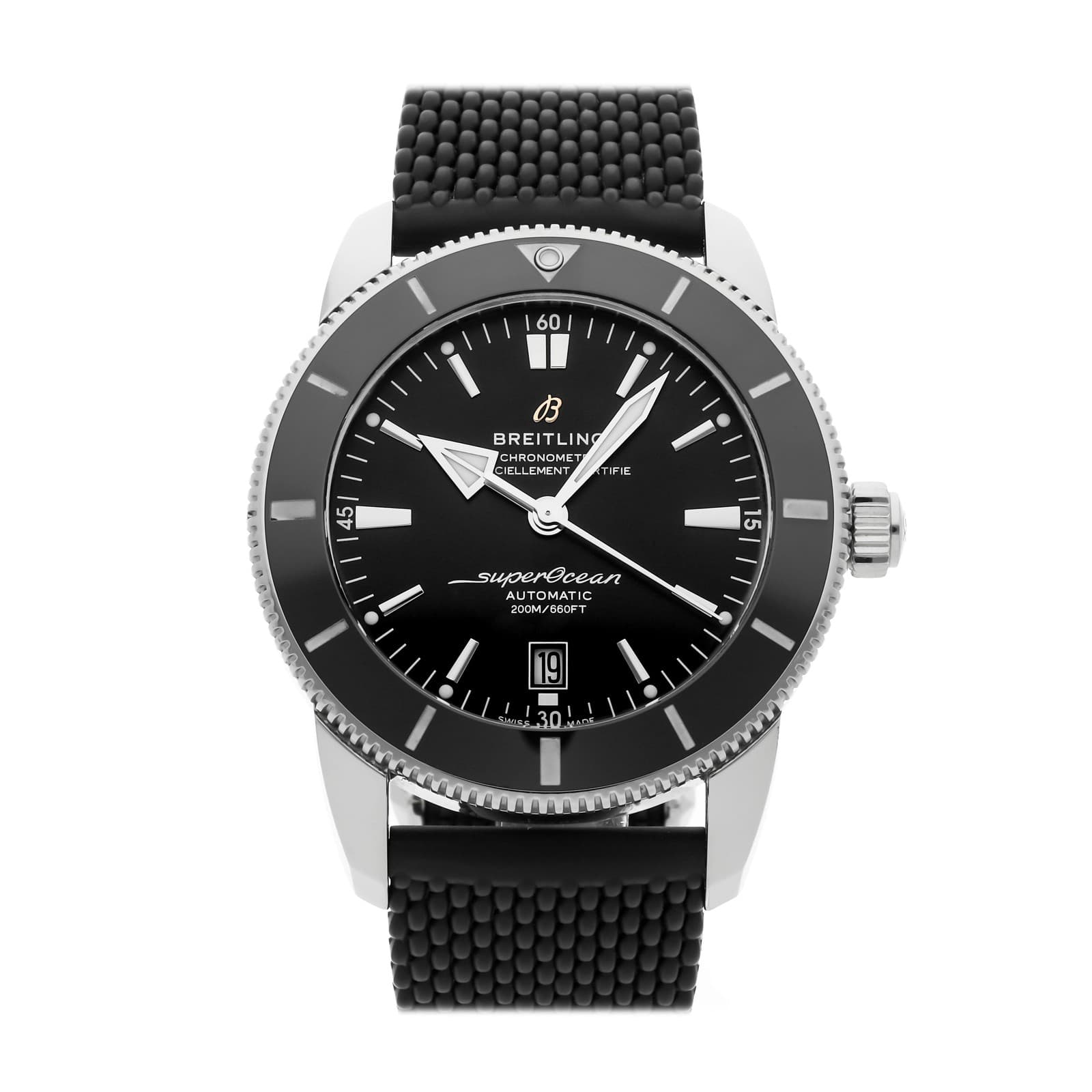 Breitling Superocean Heritage B20 Steel Auto 46mm Rubber Strap AB2020121B1S1