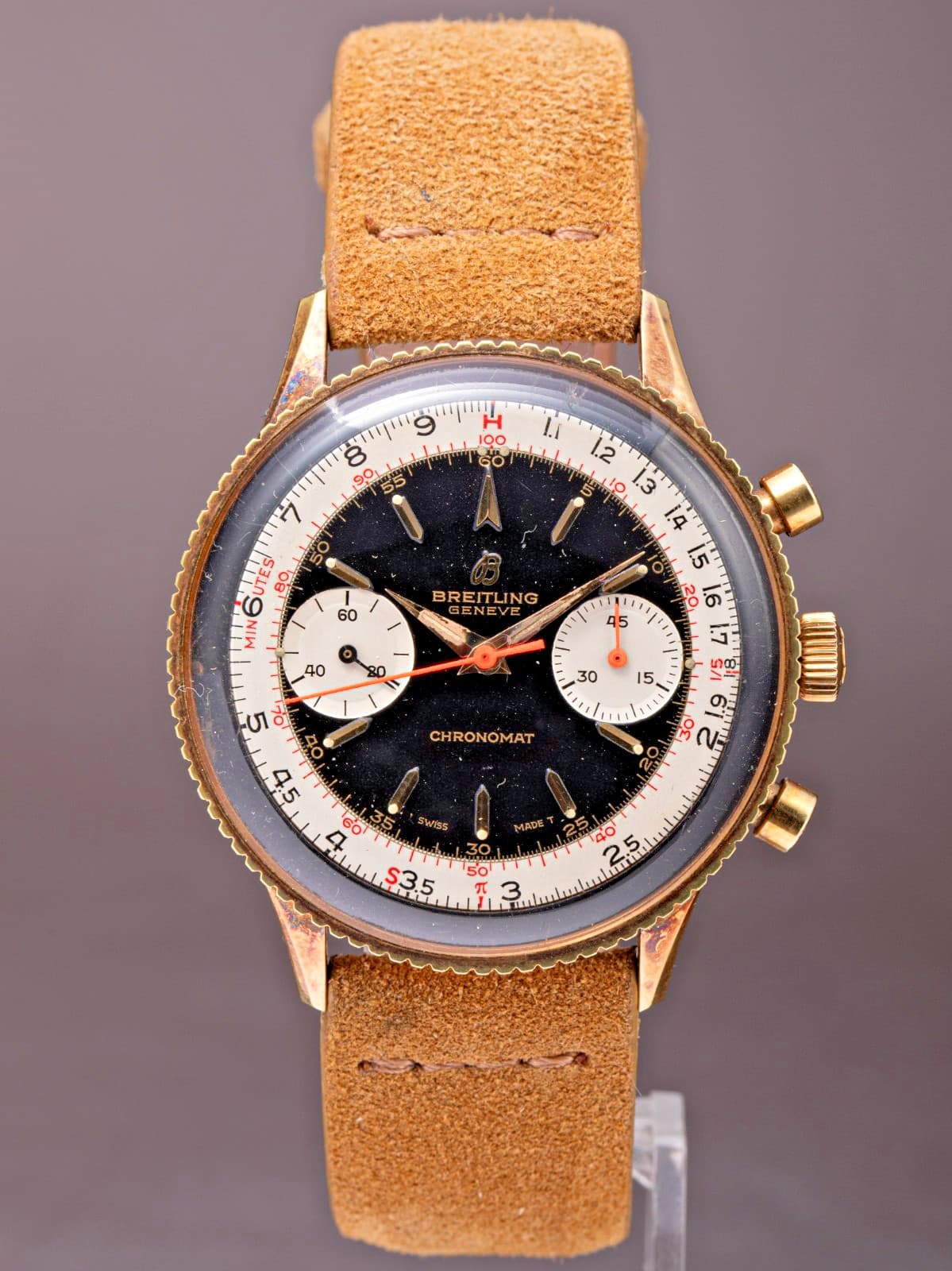 Vintage Breitling Chronomat 808 w/Black & Silver Dial and Venus 175 movement!
