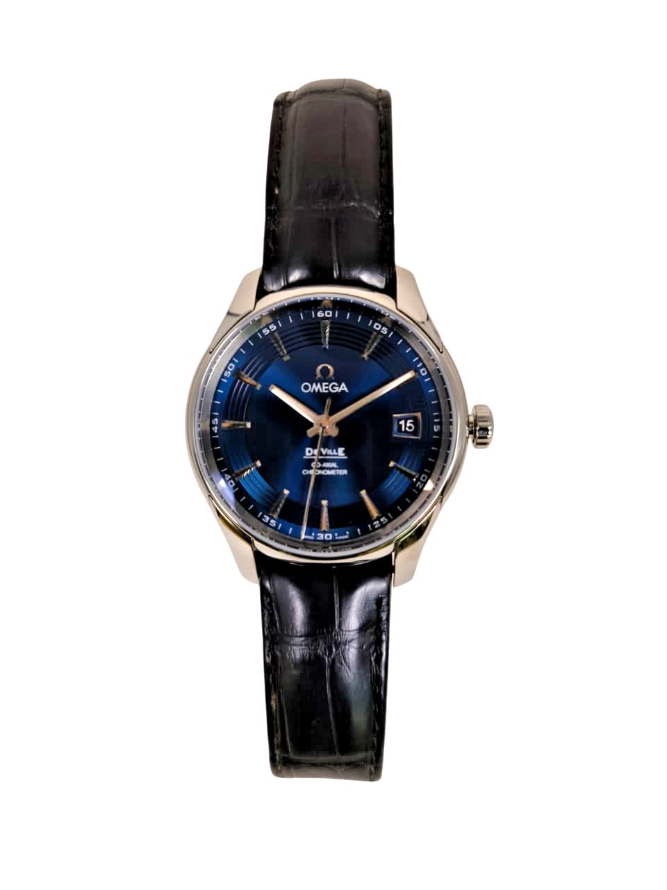 Omega De Ville 41mm 431.33.41.21.03.001 Blue Dial Pre-Owned 2015 Full Set