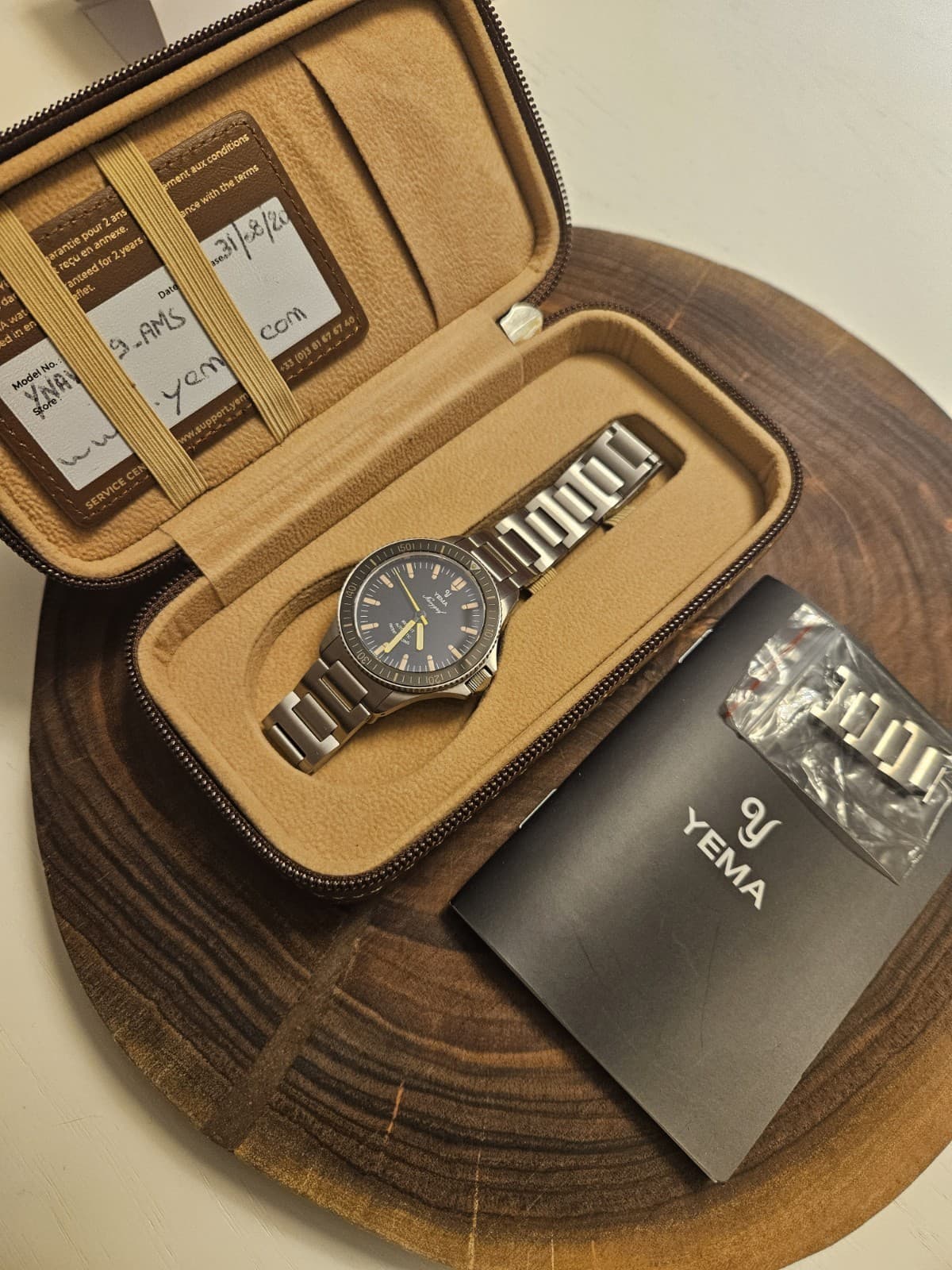 YEMA YNAV2019AMS Navygraf Heritage Diver 300m Automatic Watch Black Dial Steel