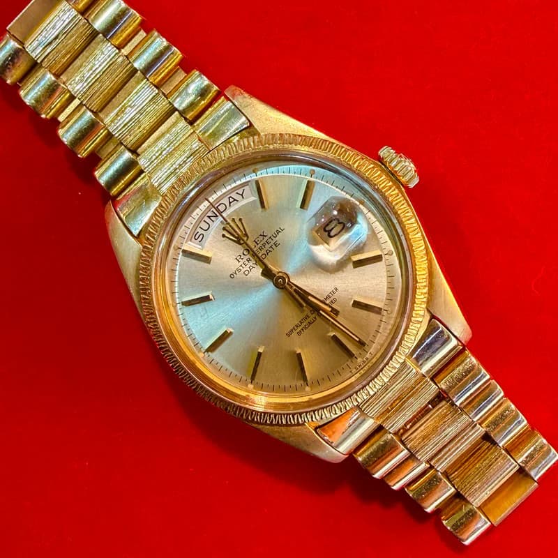 36 mm DAY-DATE 18k Yellow Gold President Bark Jubilee Men’s Watch Ref.1807