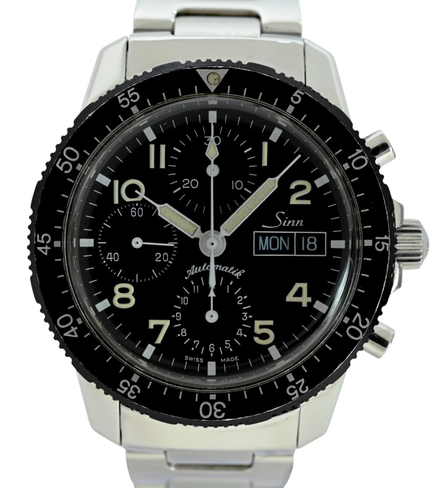 Sinn 41mm Men's Automatic Chronograph Day-Date Pilot Swiss Watch! Ref: 103 ST!
