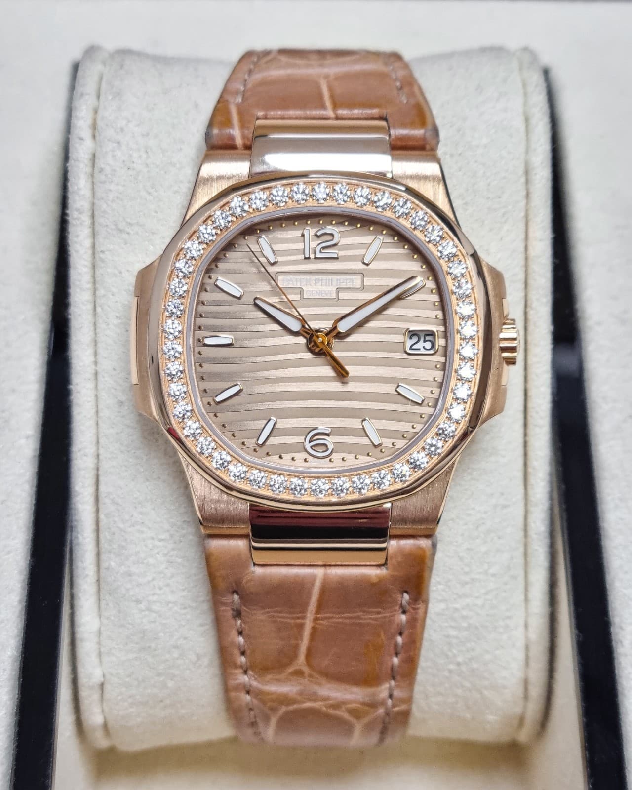 Patek Philippe Nautilus 18kt Rose Gold 32mm 7010R-012 Luxury Watch