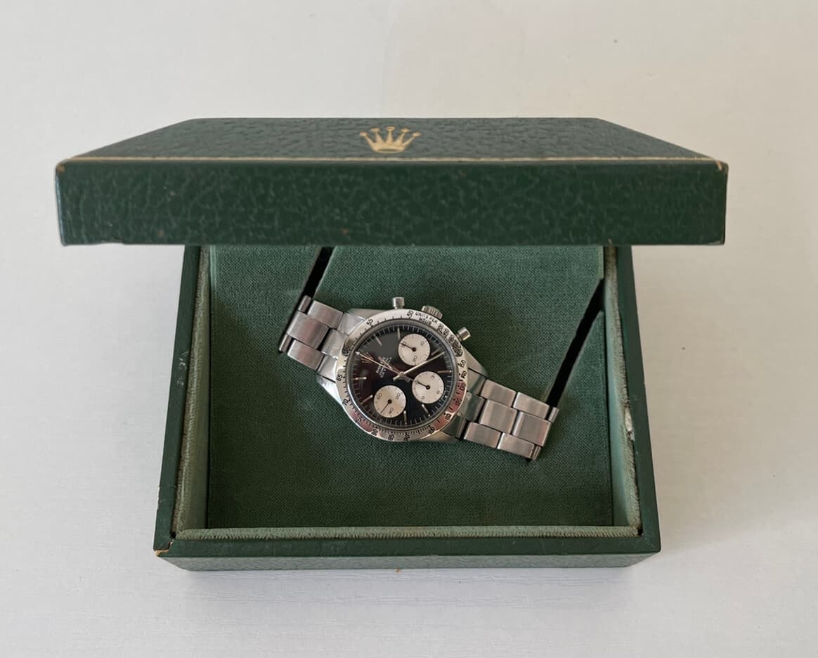 Rolex Daytona 6239 Cosmograph Black Dial c1967 Vintage Watch Serial No 1.6M