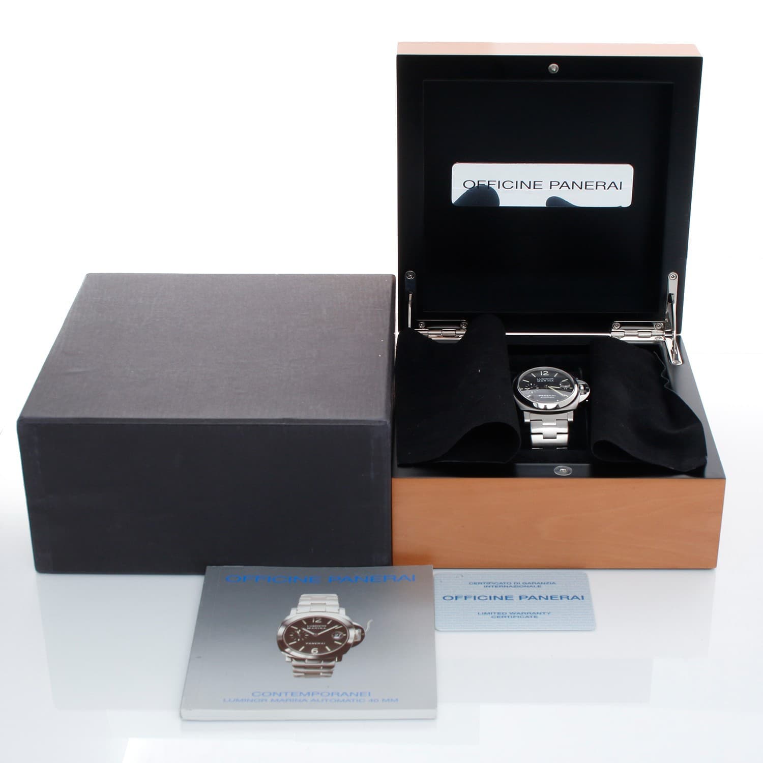 Panerai Luminor Marina Pam00298 Men's Stainless Steel Watch Box,Card And Book