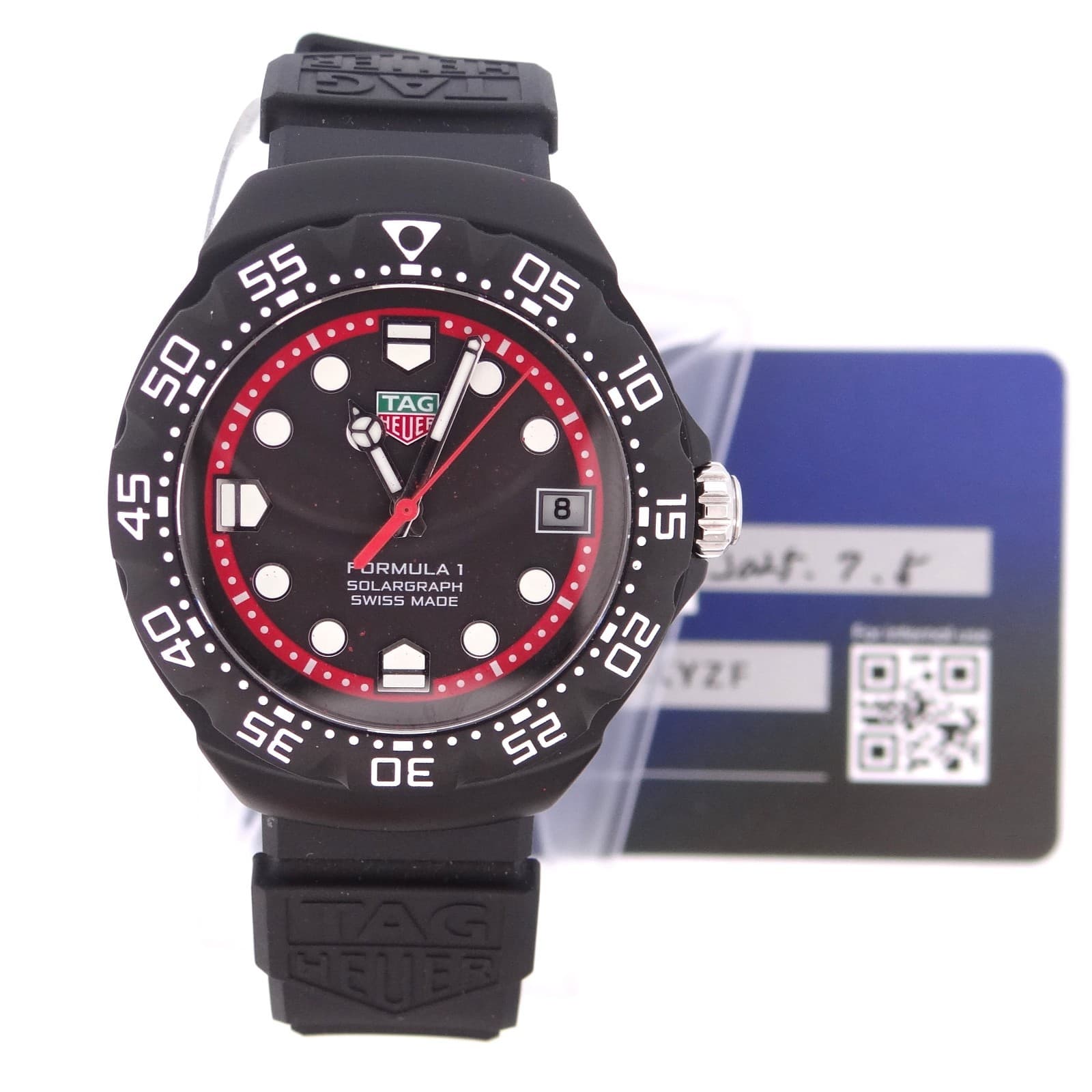 TAG Heuer WBY1114.FT8084 Formula 1 Solargraph Black/Red Dial w/ Card & Box