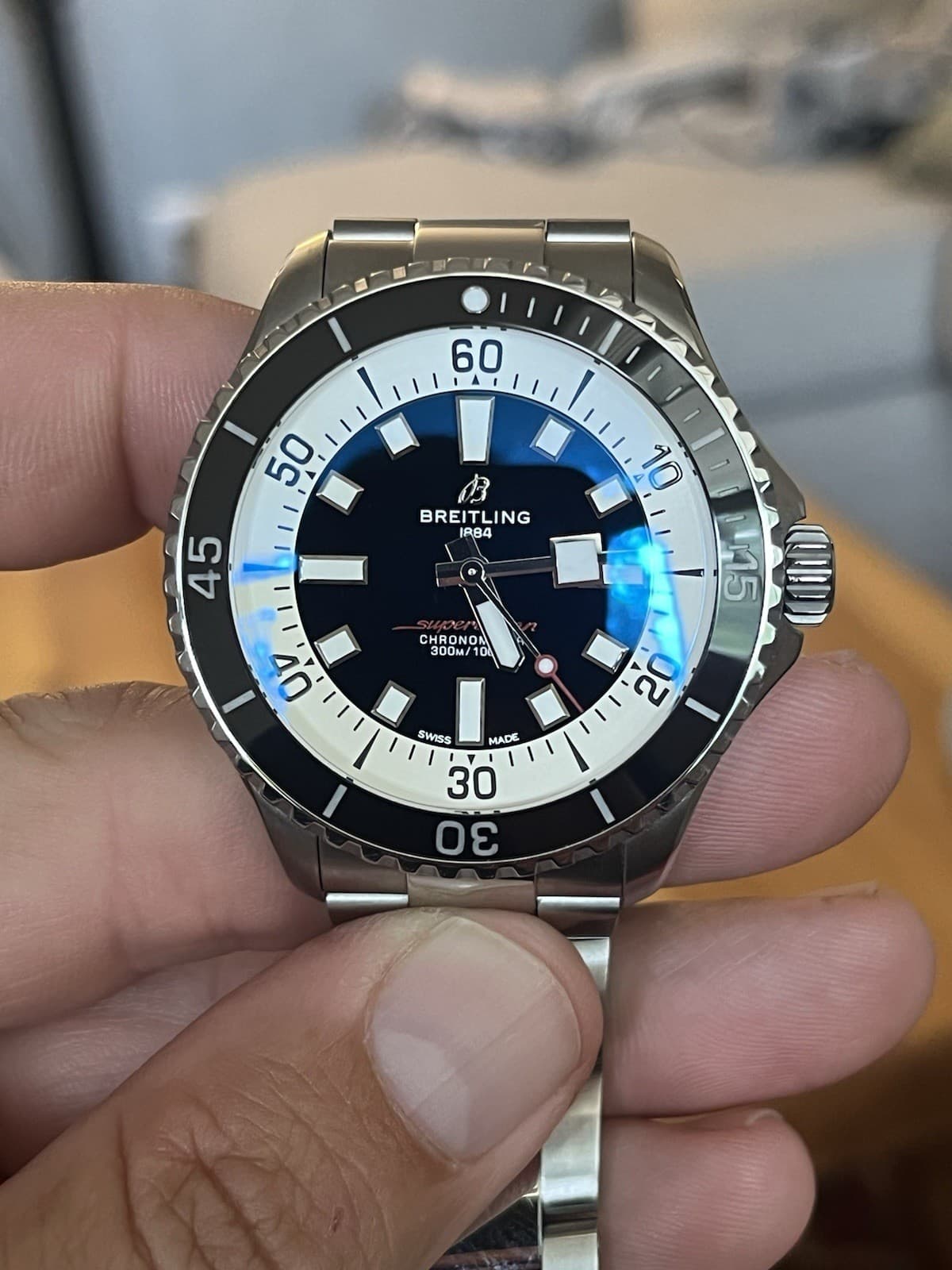 Breitling Superocean 44mm Ceramic Automatic Black Dial No Date A17376211B1A1