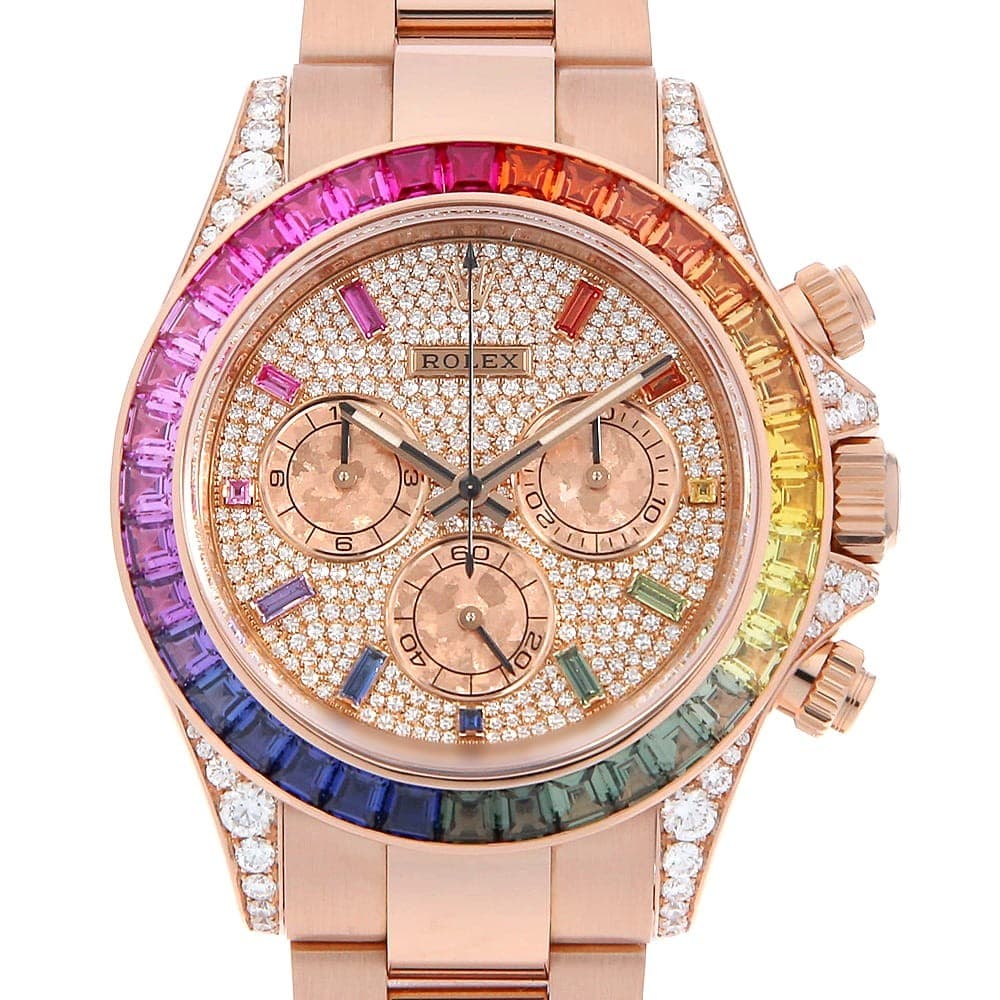ROLEX Cosmograph Daytona Rainbow Sapphire Lug Diamond 116595RBOW diamond Ran...