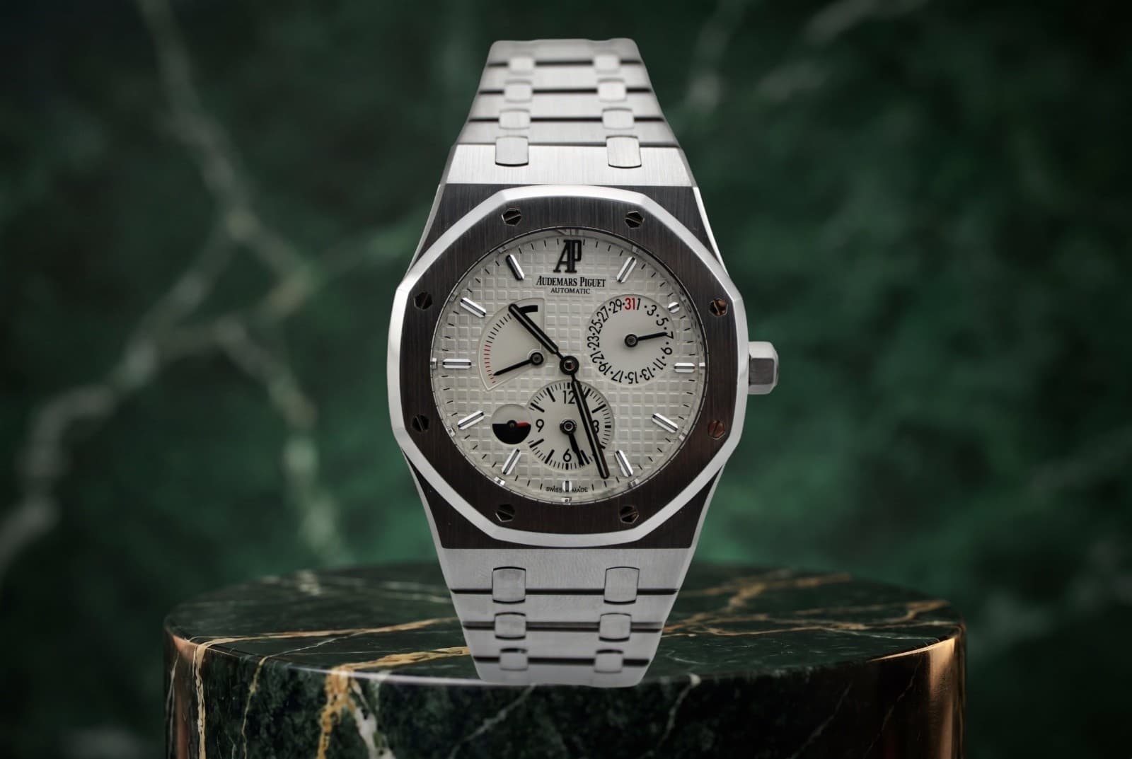 2015 Audemars Piguet Royal Oak White Dual Time Steel  26120ST.OO.1220ST.01  39mm