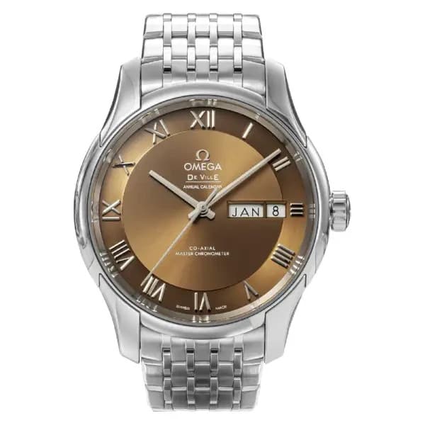Omega De Ville Hour Vision Annual Calendar Brown 433.10.41.22.10.001 Box Papers