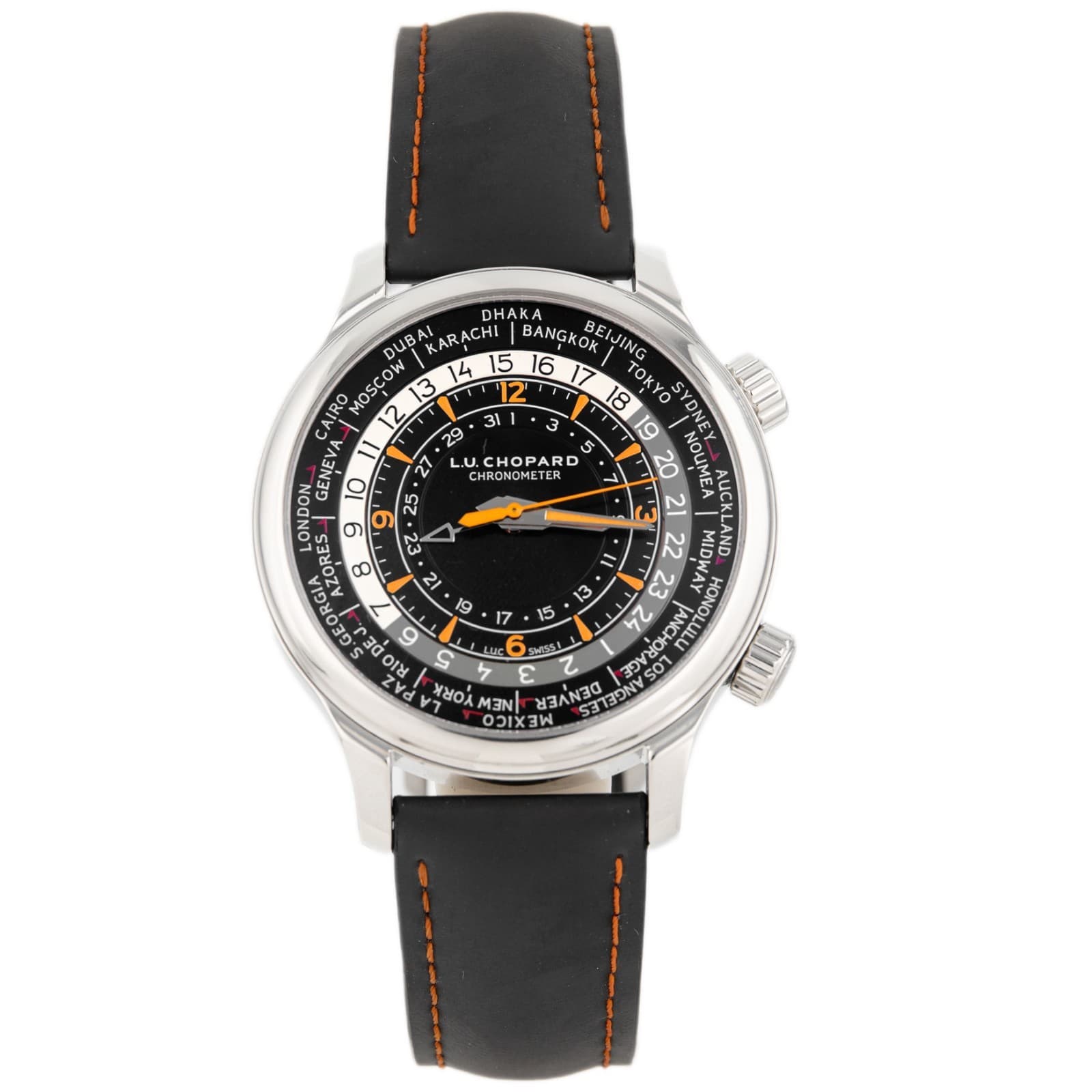 Chopard L.U.C. Time Traveler One Stainless Steel Black 42mm 168574-3001 Full Set