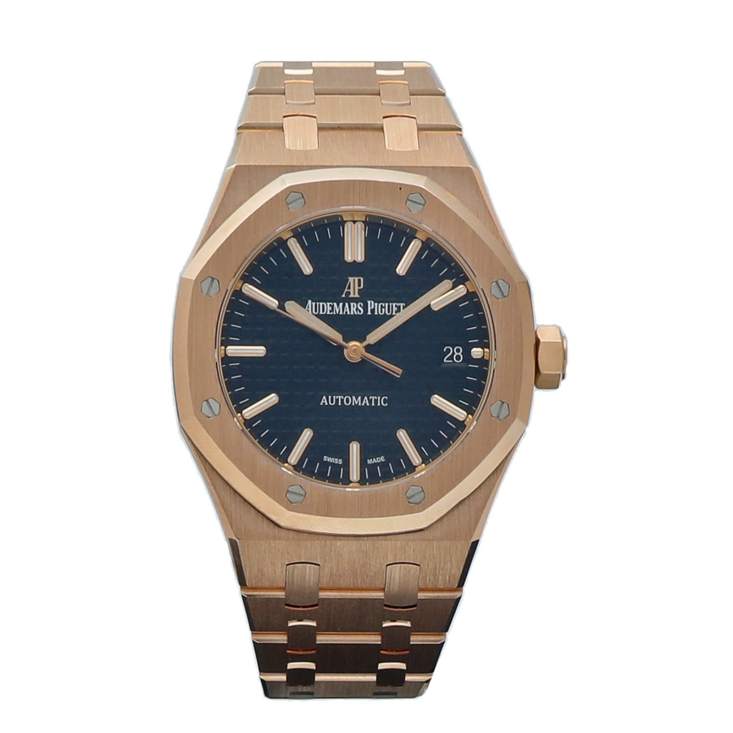Audemars Piguet Royal Oak 37 mm 18k Rose Gold Black Dial Automatic Wrist Watch