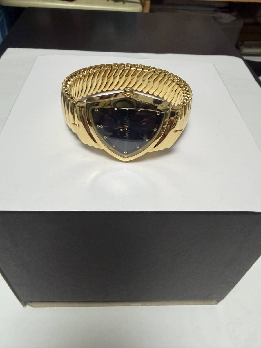 Hamilton Ventura H24301141 Gold/Blue Dial Unused Watch From Japan