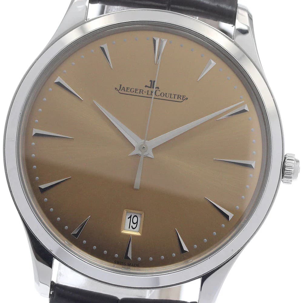JAEGER-LECOULTRE MASTER ULTRA THIN 174.8.37.S/Q1288430 40mm SS Champagne Auth