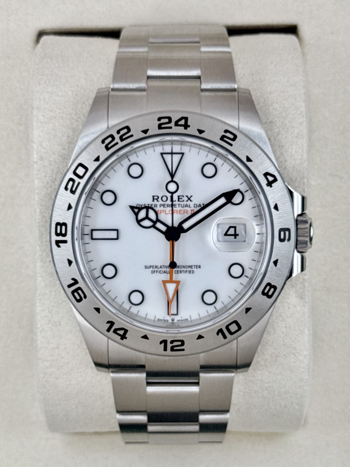 NEW 2026 Rolex Explorer II 42mm 226570 Stainless Steel Polar White Dial-NEW CARD
