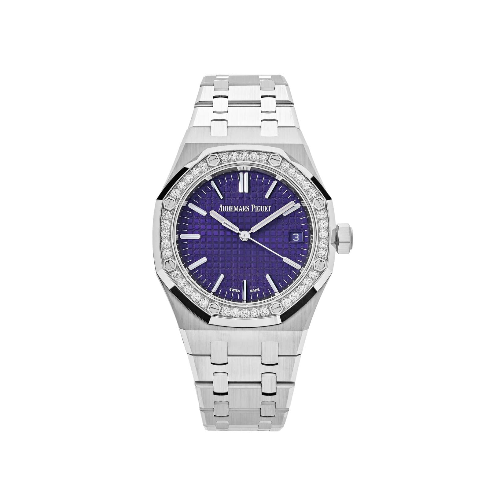 Audemars Piguet Royal Oak 15551BC.ZZ.1356BC.02 White Gold Purple Dial Diamond