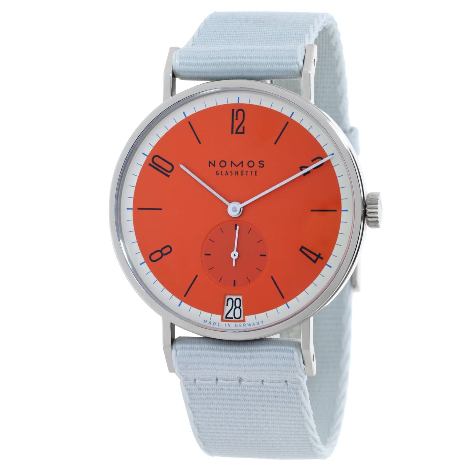 Nomos Tangente Automatic Orange Dial Ladies Watch 179.S17
