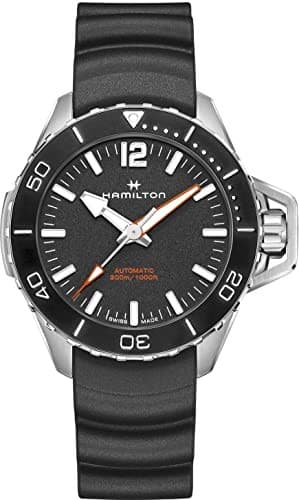 Unused HAMILTON Khaki Navy Frogman H77825330 Black Auto 300M Men's Watch in Box