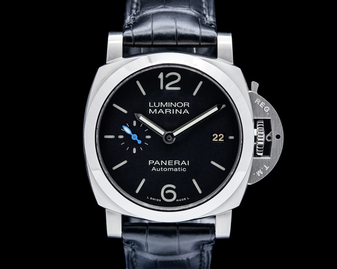 Panerai PAM01272 Luminor Marina Quaranta SS Black Dial