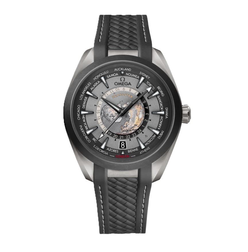 Omega Seamaster World Time GMT Auto Grey Dial Men's Watch 220.92.43.22.99.001