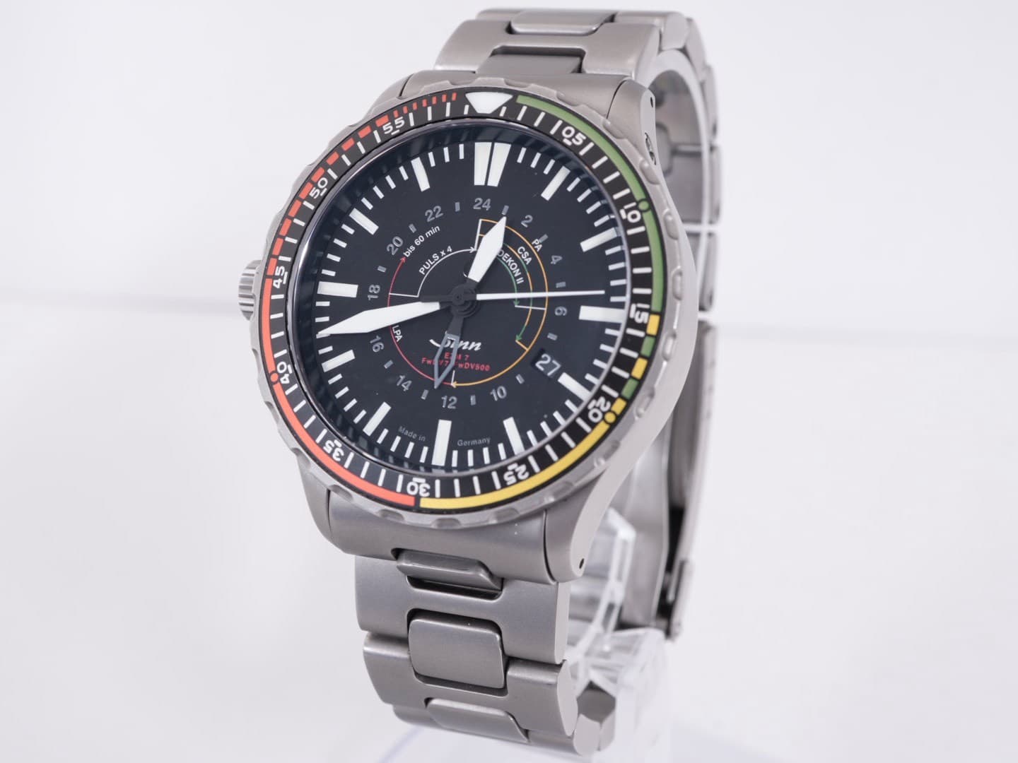 Sinn Mission Timer 857.EZM7 Black Automatic Mens Watch Excellent A7760