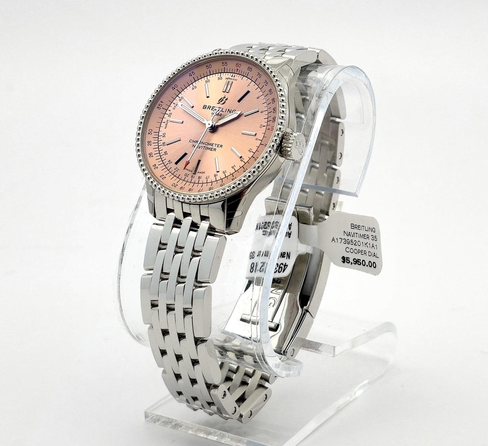 NEVER WORN! BREITLING NAVITIMER AUTOMATIC 35 A17395201K1A1 STICKERS! VIDEO!