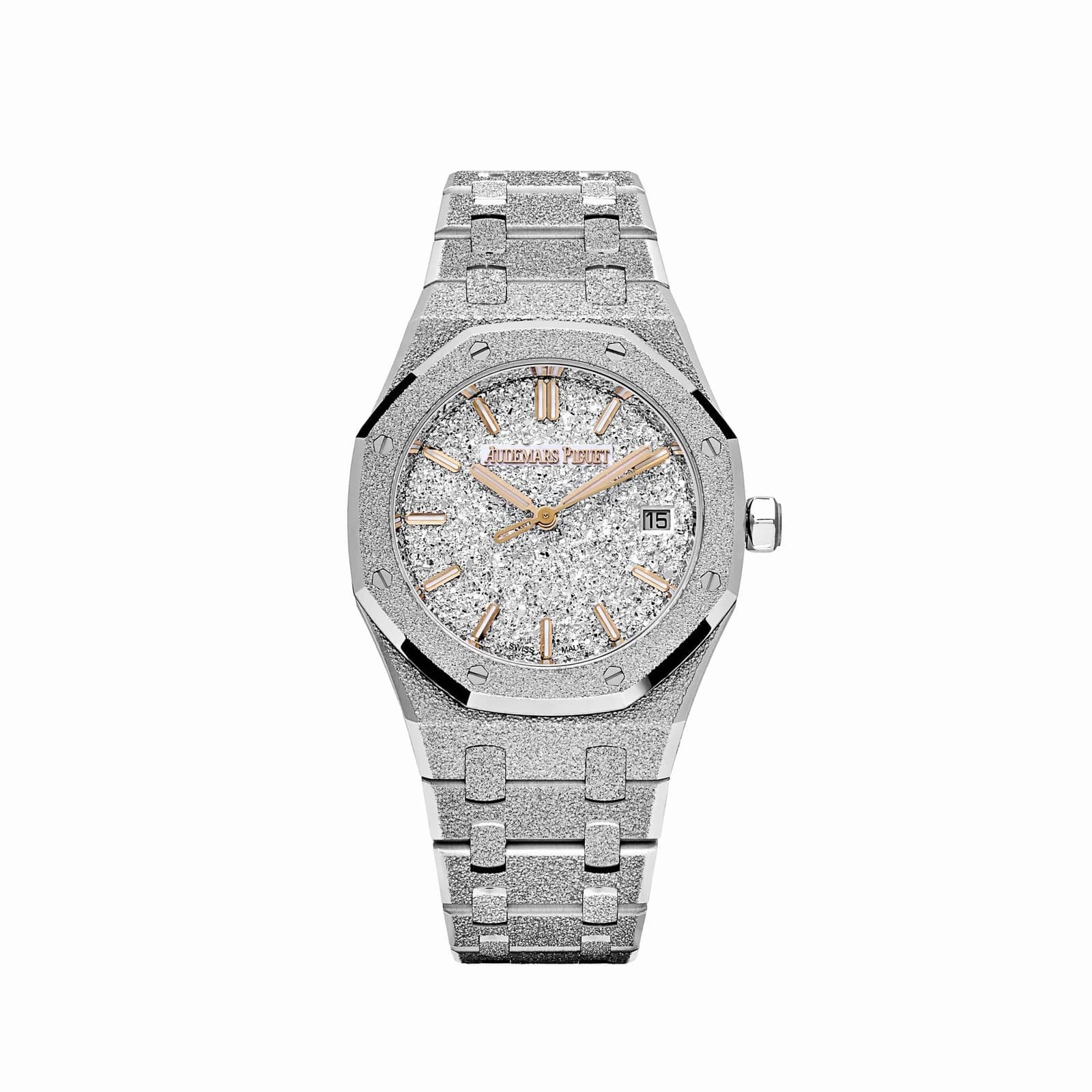 Audemars Piguet Royal Oak 77450BC.GG.1361BC.01 Frosted White Gold Crystal Sand