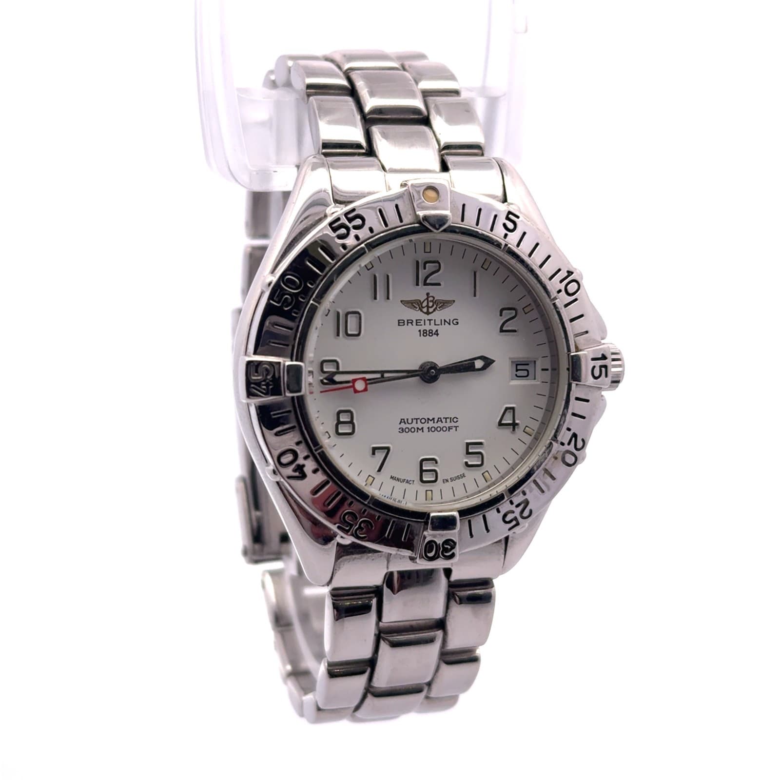 Breitling Colt Automatic A17035 Stainless Steel White Dial Men's Watch 38mm