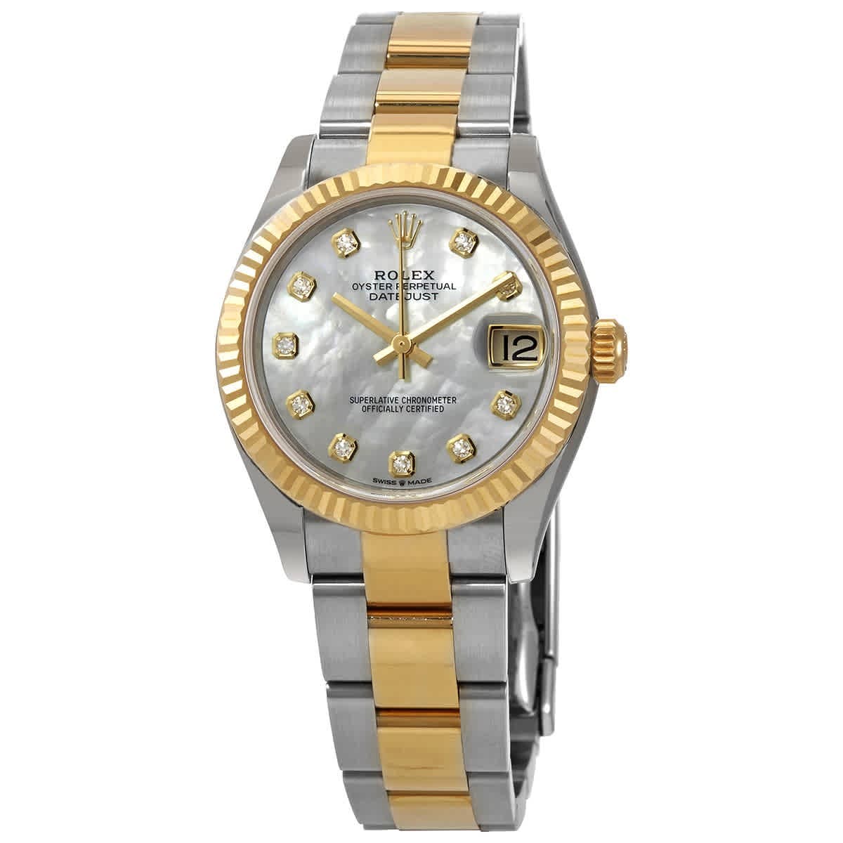 Rolex Datejust 31Mother of Pearl Diamond Dial Automatic Ladies Steel and 18kt