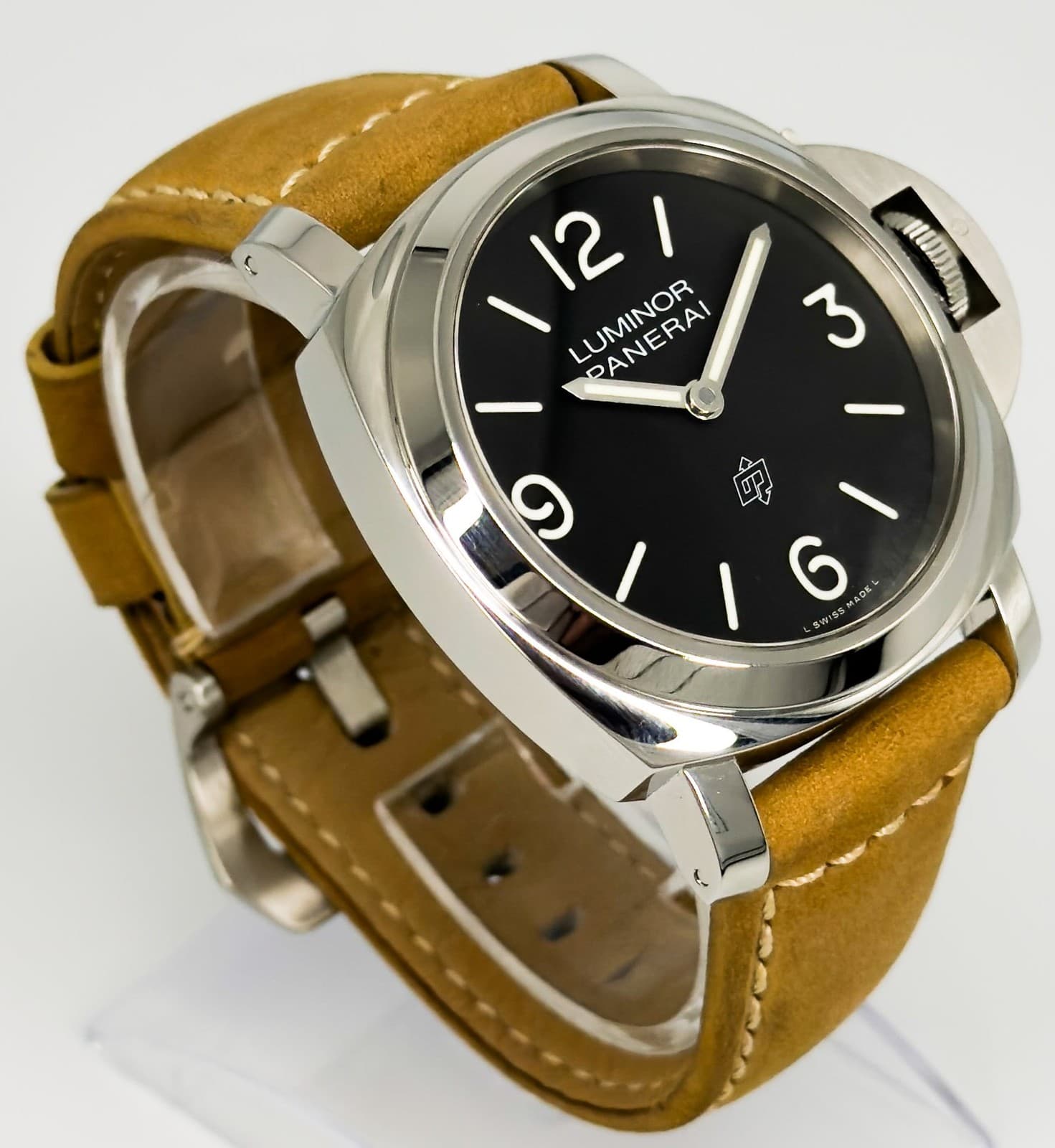 Panerai Luminor Base 44 Logo 3 Days Stainless Steel / Black PAM01086
