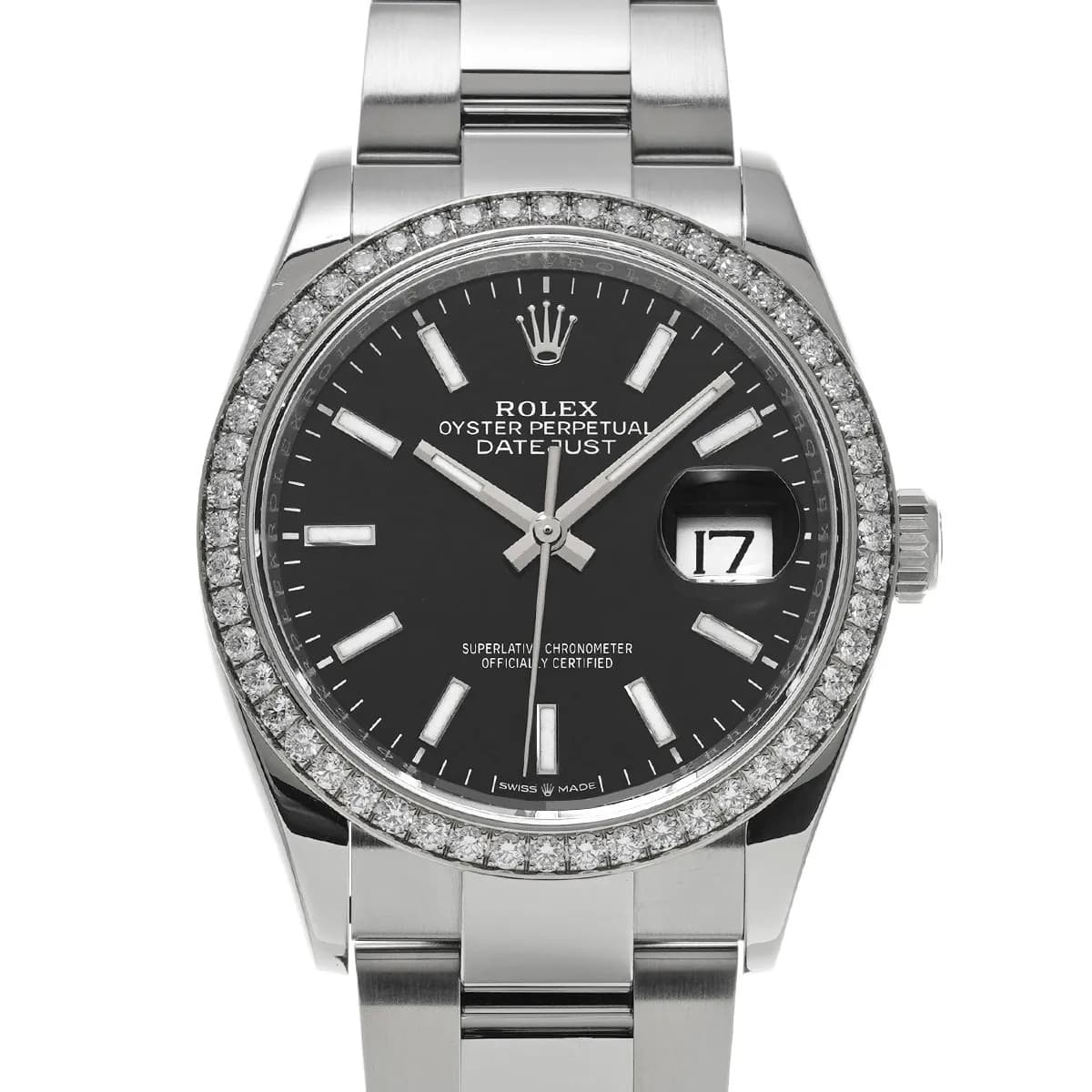 Rolex Datejust 36 126284RBR 36mm Stainless Steel Black Wristwatch #WW10844
