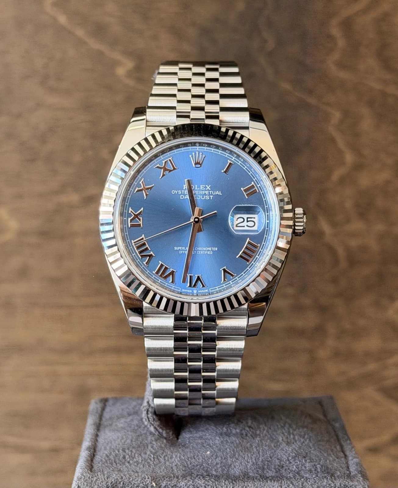Rolex Datejust 41 Blue Roman Dial on Jubilee 126334 Card 2026