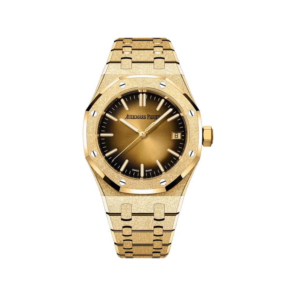 Audemars Piguet Royal Oak 15550BA.GG.1356BA.01 Frosted Yellow Gold Smoked