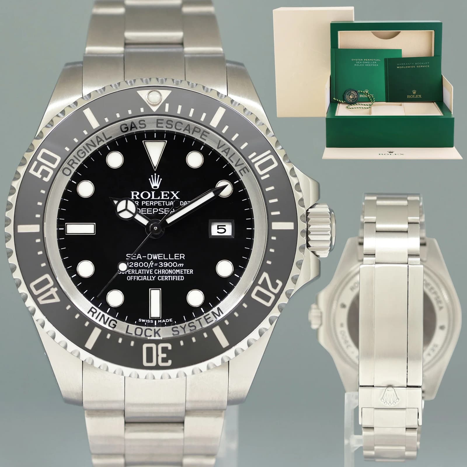MINT Rolex 116660 Sea-Dweller DEEPSEA Steel 44mm Black Ceramic Watch Box