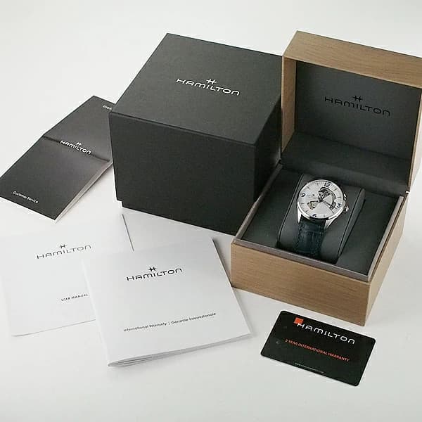 Hamilton Jazzmaster Viewmatic Open Heart H32705651 Men's Blue Silver Automatic W
