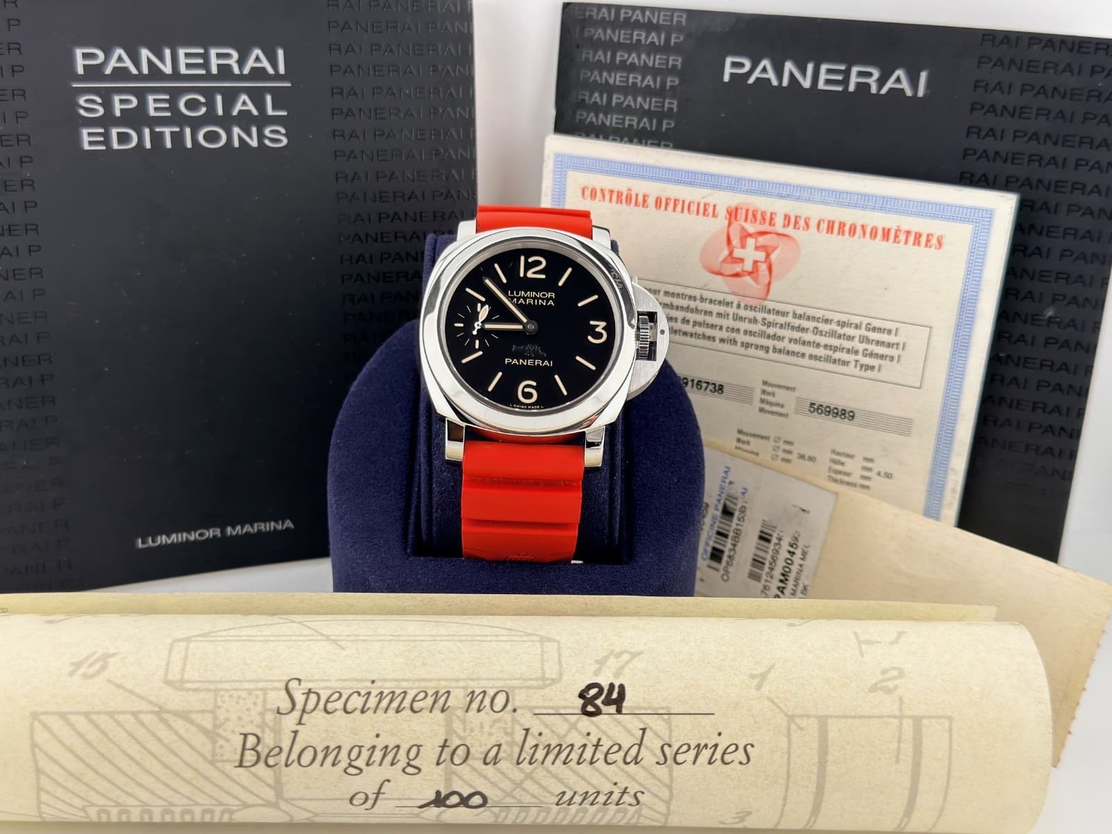Panerai Luminor Marina Beijing Boutique Edition PAM00459 PAM 459 44mm Paper