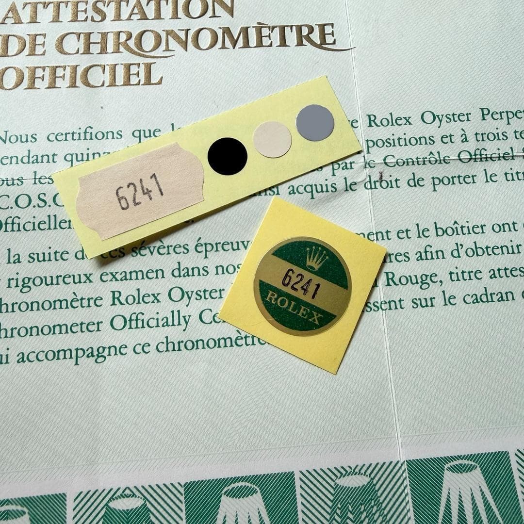 Rolex Daytona 6241 Reference Stickers Near Mint JAPAN