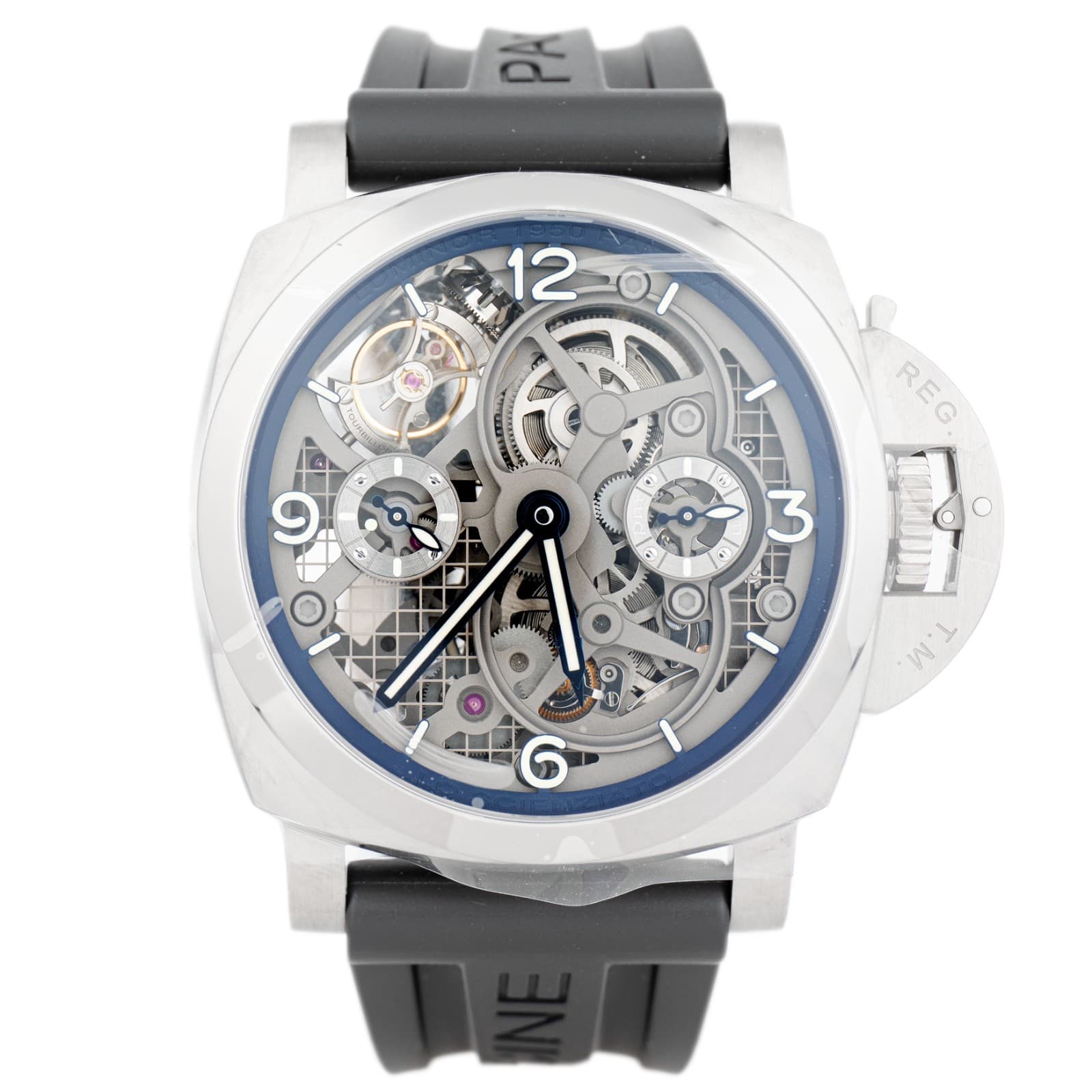 Panerai Luminor Tourbillon GMT Titanium Skeleton Dial 47mm PAM00767 Full Set