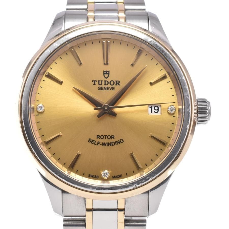 Tudor 12503 Style 3P Diamond Gold Automatic Men's Watch Gold Dial #AOHW2082