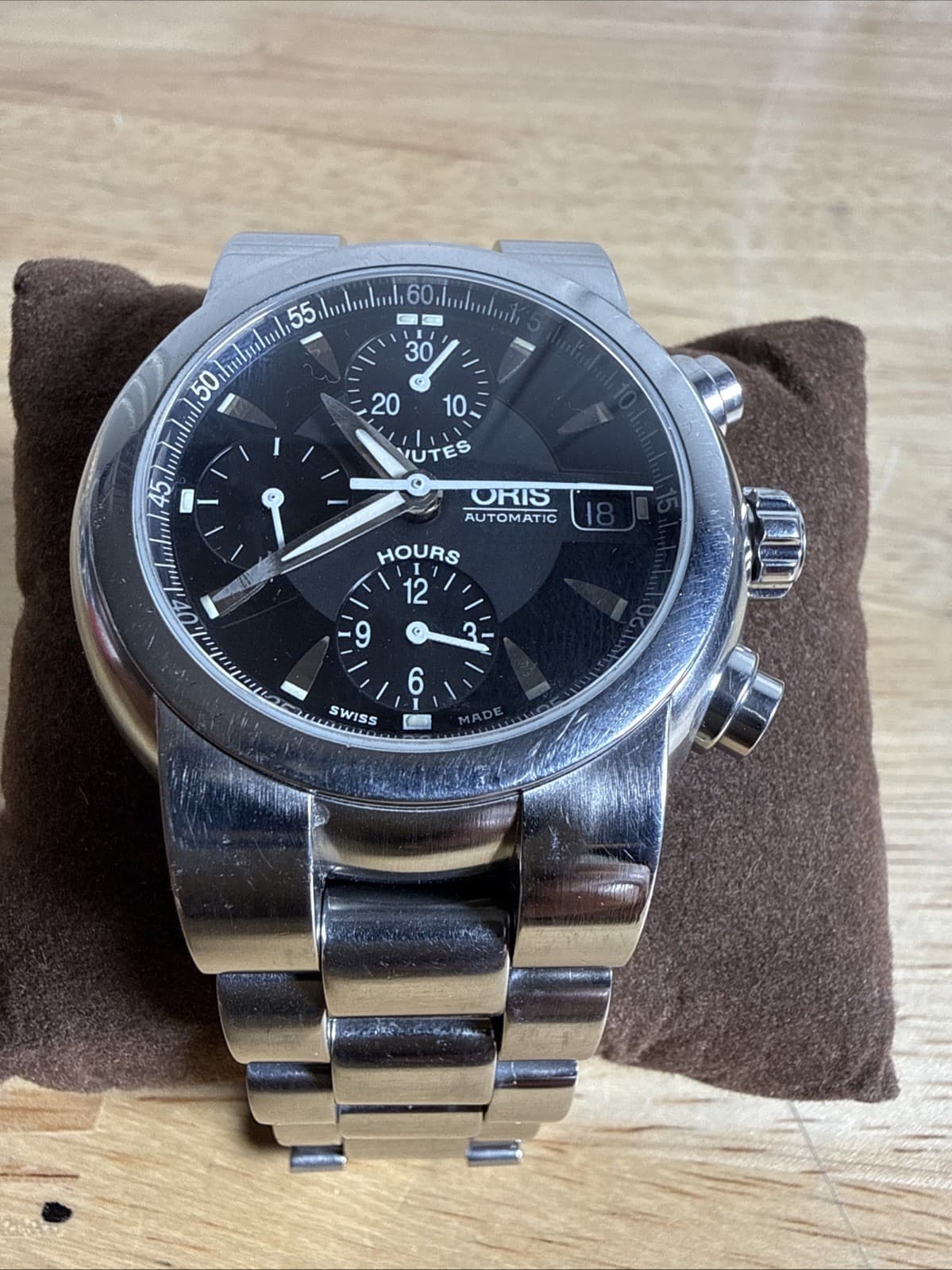 ORIS TT1 " Big Crown" Chronograph 674 7520 41 stainless bracelet