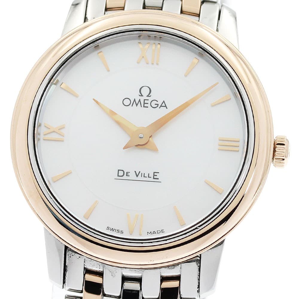 OMEGA 424.20.27.60.05.002 De Ville Prestige Quartz Ladies Watch From Japan G0824