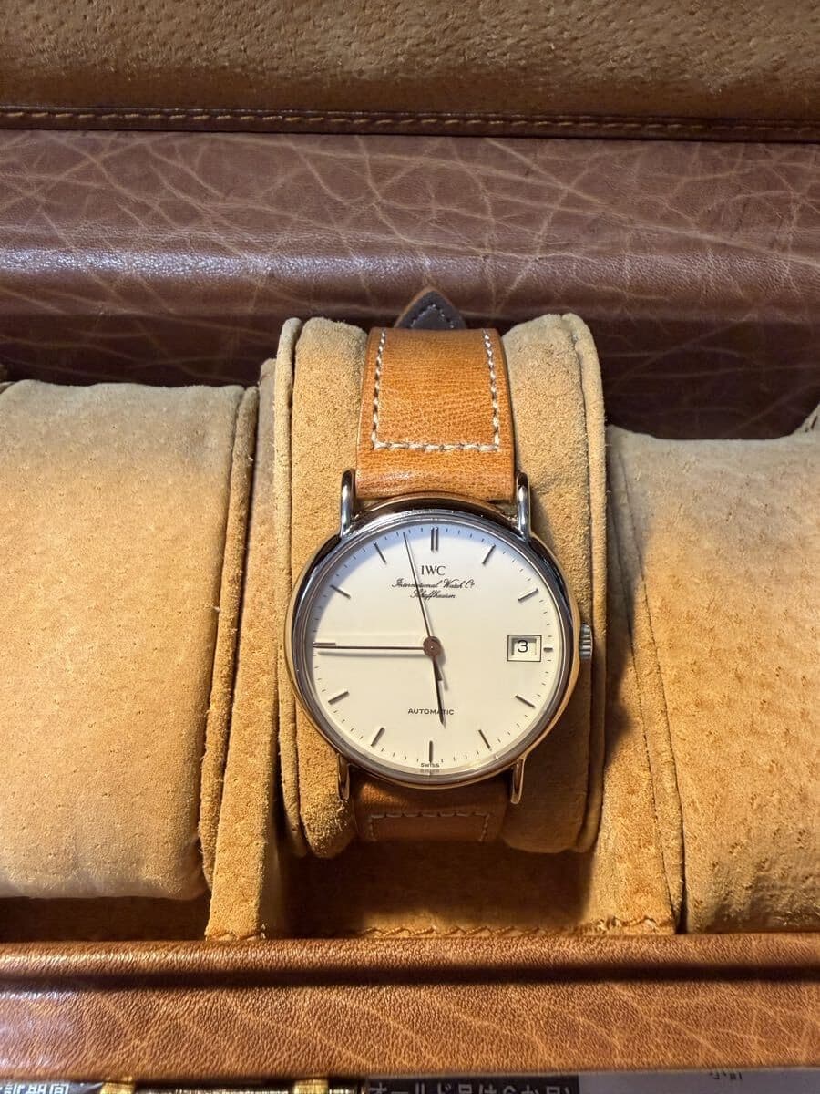 IWC Portofino IW3513 Automatic Watch Red Script Dial From Japan