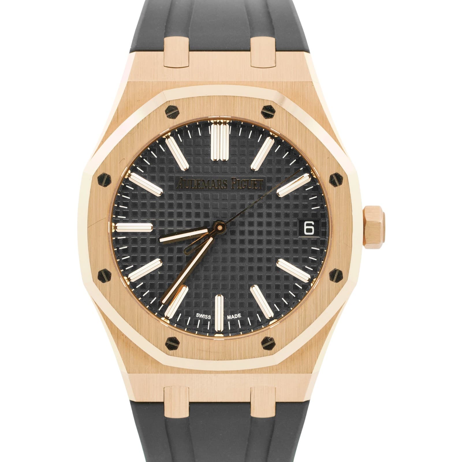 50th ANNIVERSARY PAPERS Audemars Piguet Royal Oak BLACK 41mm 18K 15510OR BOX