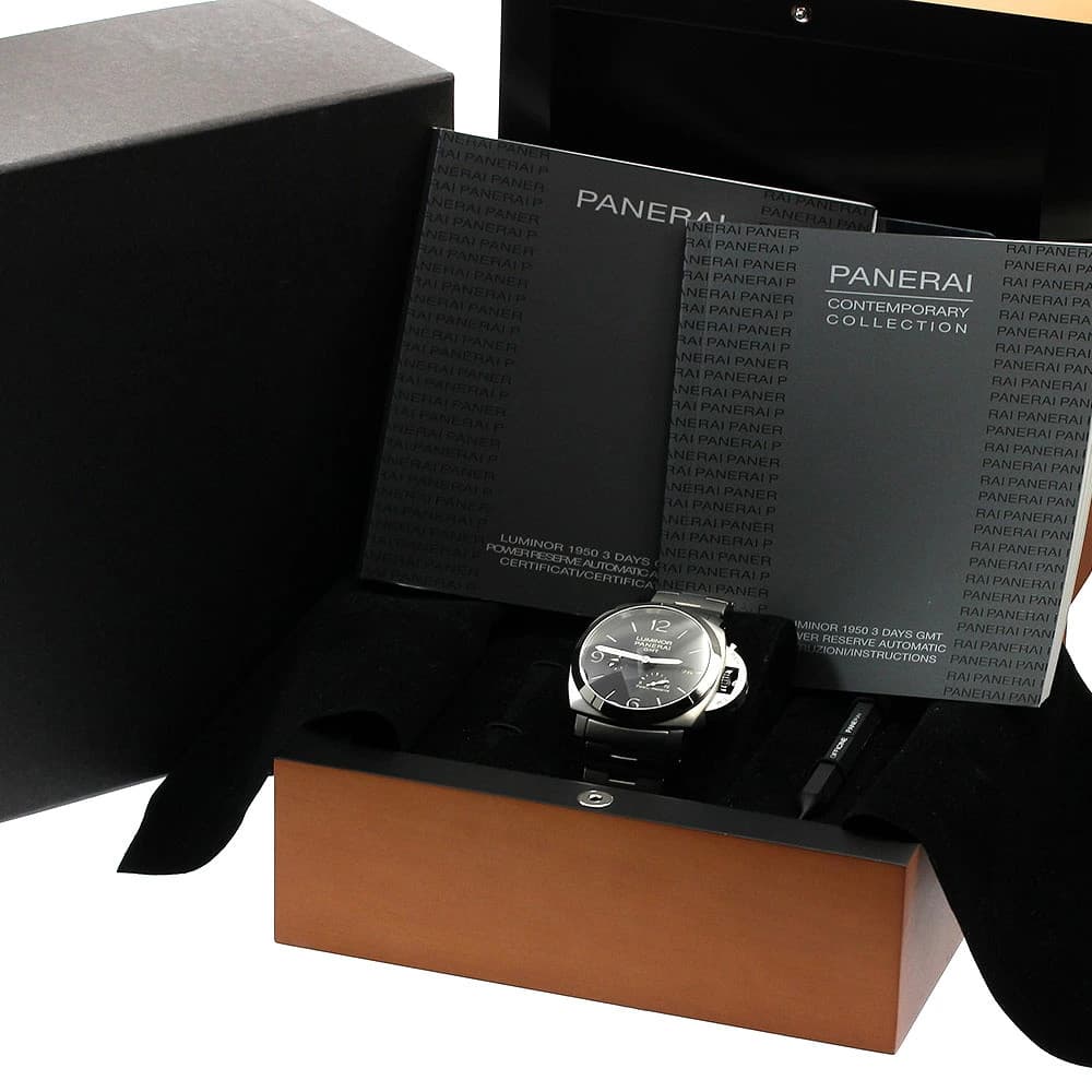 Panerai Luminor 1950 PAM00347 Automatic 45mm Box Papers Black Men's Watch
