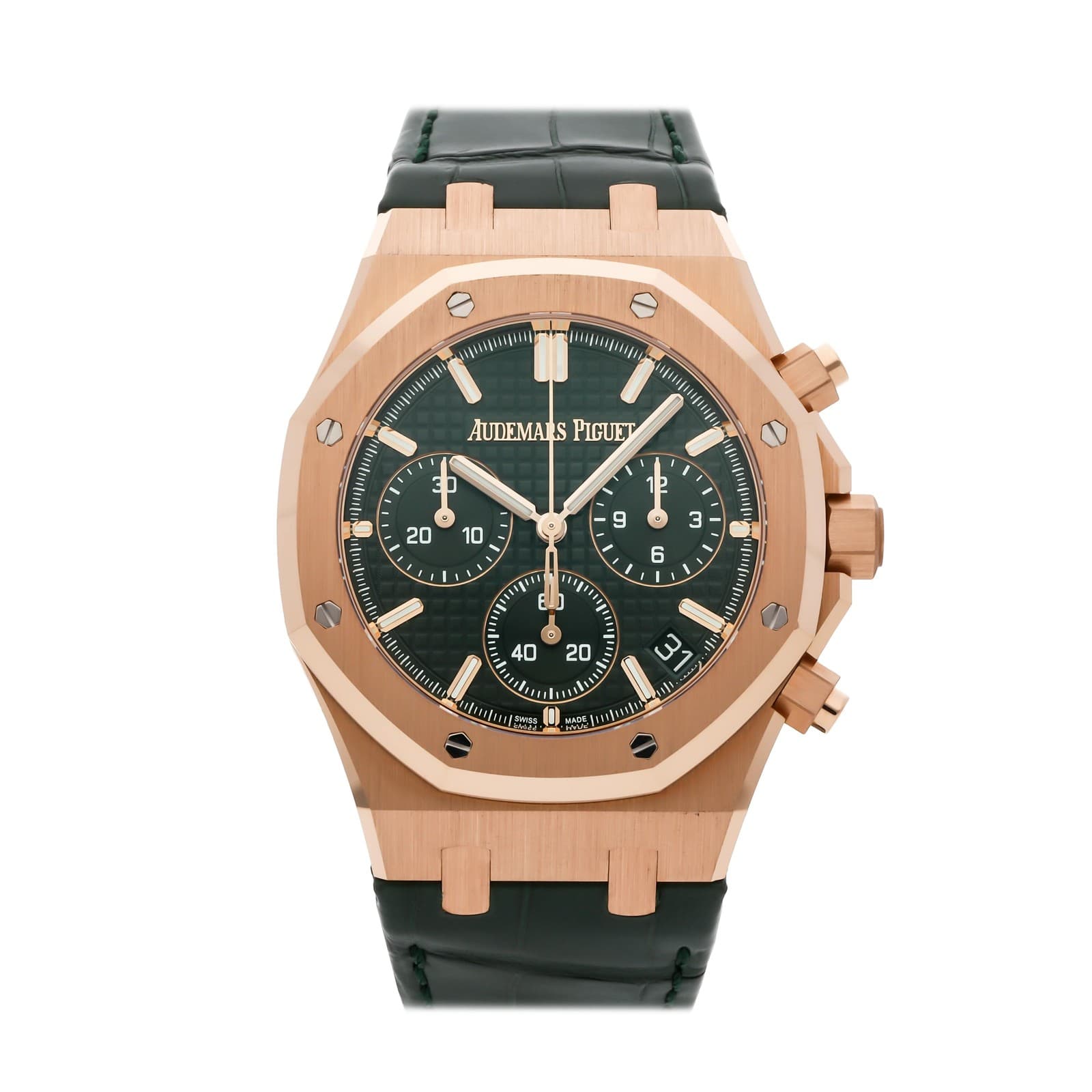 Audemars Piguet Royal Oak Chrono Rose Gold Auto 41mm Green 26240OR.OO.D404CR.02
