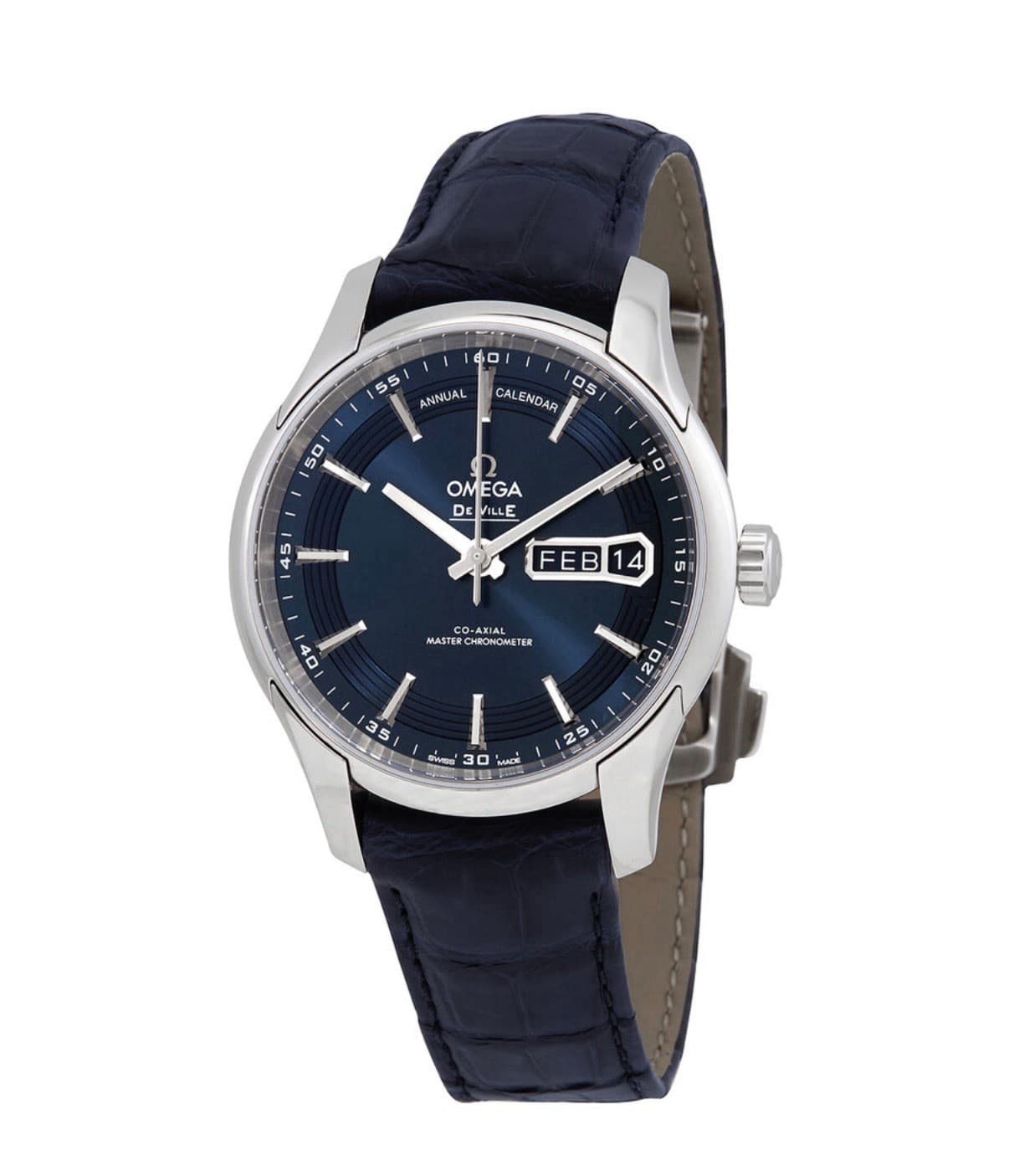 BRAND NEW Omega De Ville Hour Vision Blue Dial Men's Watch 433.33.41.22.03.001