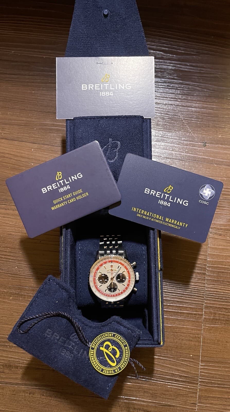 RARE Limited Edition BREITLING Navitimer B01  43 Boeing 747 AB01383B1G1A1