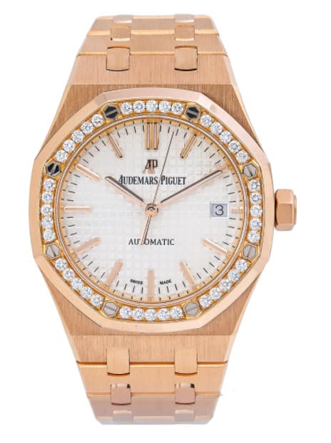 Audemars Piguet Royal Oak 37mm Rose Gold Diamond Bezel 15451OR.ZZ.1256OR.01