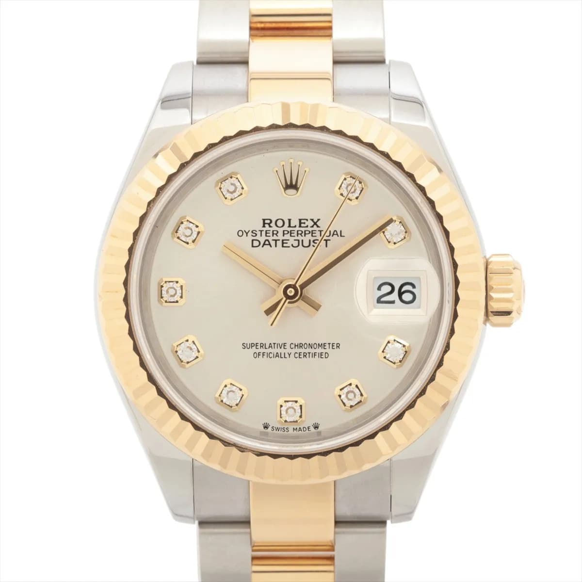 Rolex Lady Datejust 279173G SS×YG SS×YG AT Silver-Face oyster bracelet